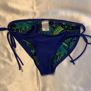 Blue bikini bottom - tied sides